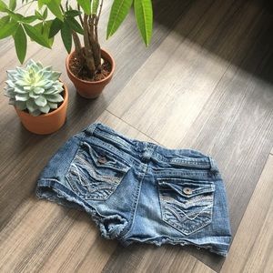 Wallflower Denim Low-rise Jean Shorts